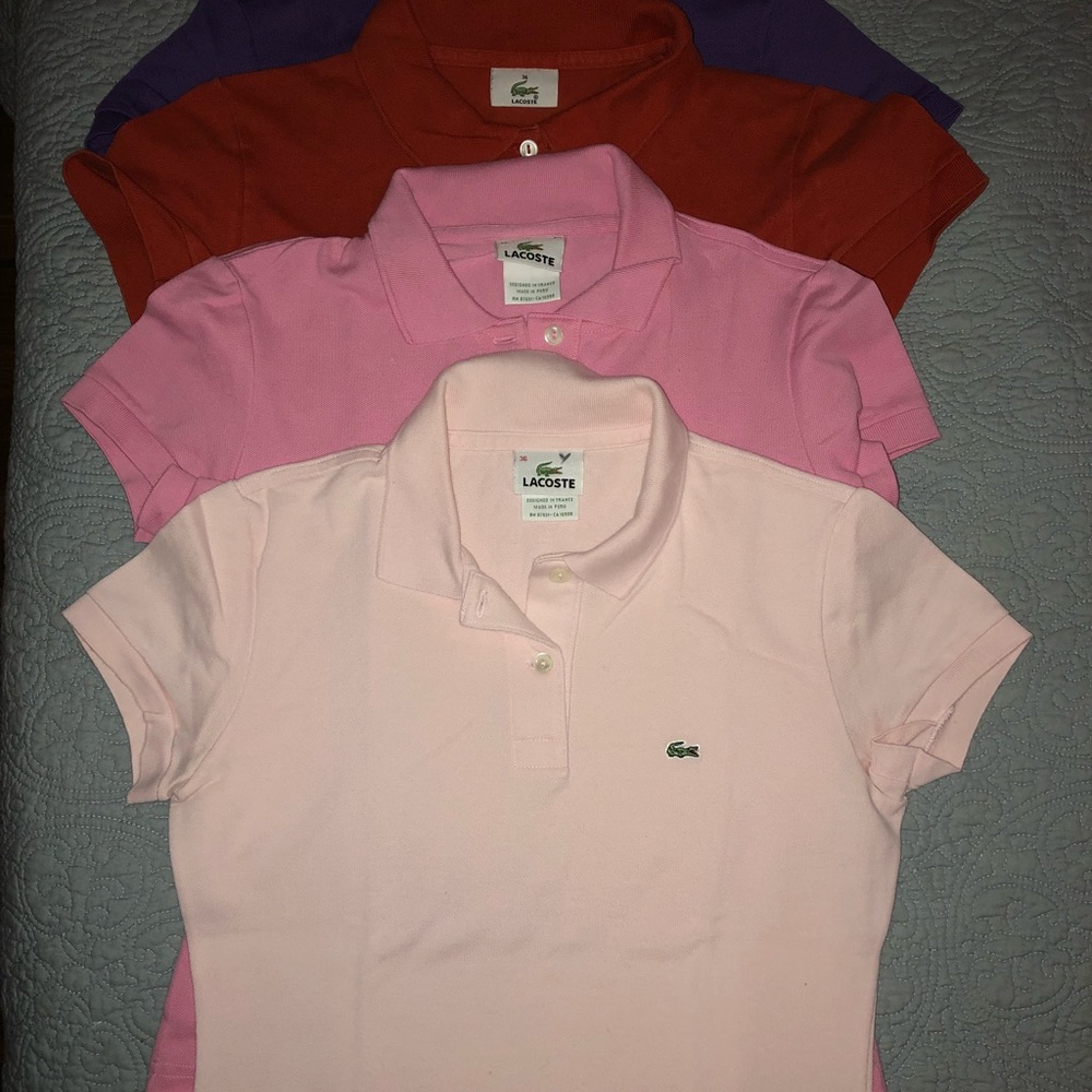 4 Lacoste short sleeve polo